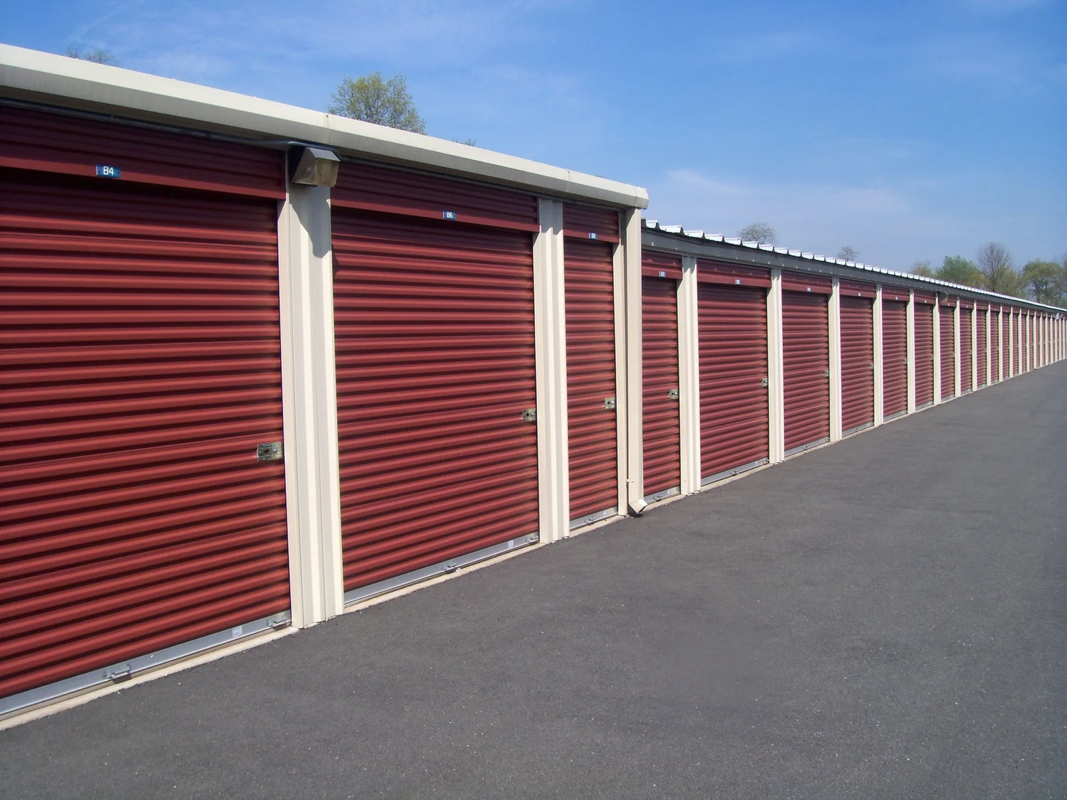 Storage unit with open door at Hopewell Valley Self Storage
