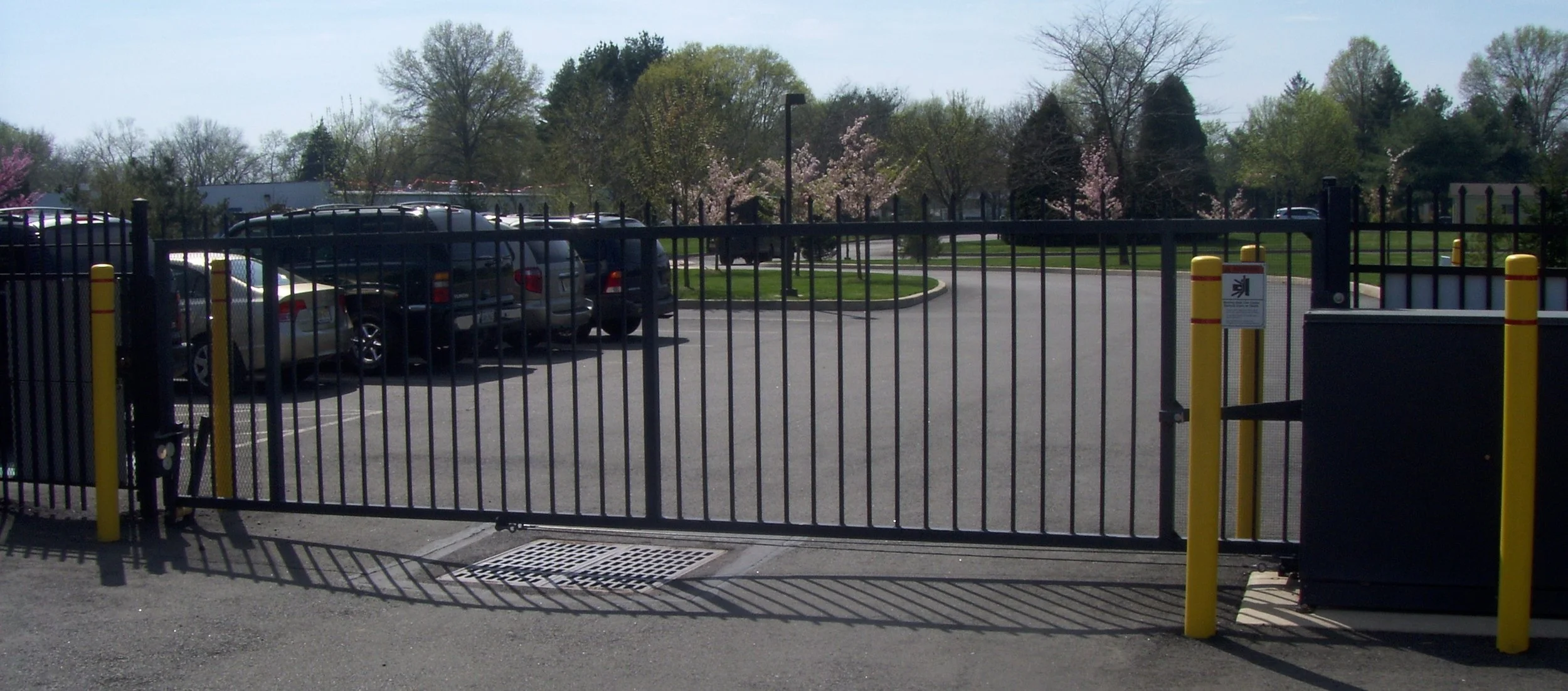 Security gate entrance at Hopewell Valley Self Storage